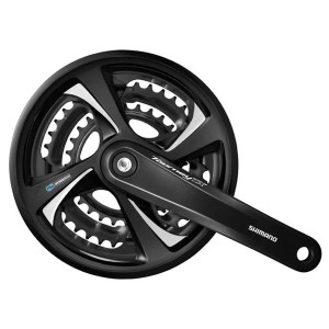 Шатуны Shimano Tourney FC-TX801, 42x32x22T, 175 мм, с болтами, черный