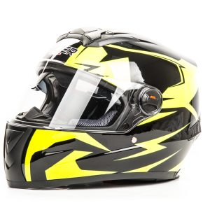 11492 Шлем мото интеграл HIZER B561 №1 (S) black/yellow