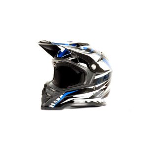 13238 Шлем мото кроссовый HIZER B6197 №4 (S) black/blue/white