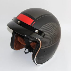 Мотошлем RACER BLD-181 (L) черный/красный (9) открытый