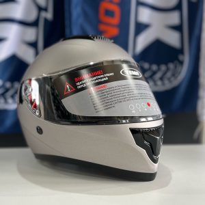 Шлем мотоциклетный Yema YM-831 (Двойной визор) (Серый матовый (размер L) Прозрачный визор)