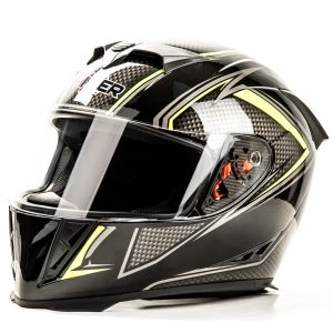 13513 Шлем мото интеграл HIZER J5311 №1 (XL) black/lemon