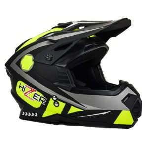 13525 Шлем мото кроссовый HIZER J6801 №1 (S) gray/lemon