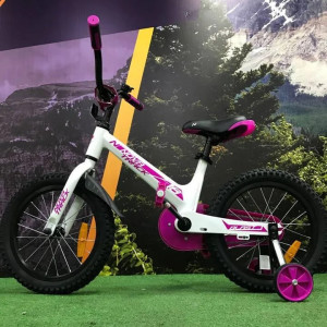 163VALIANT.RD9 Велосипед NOVATRACK 16", VALIANT, фуксия, полная защита цепи, тормоз нож, короткие кр