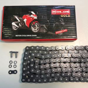 Цепь ROLON 520HNXR 118 звеньев, усиленная, сальниковая X-Ring, замок под заклёпку