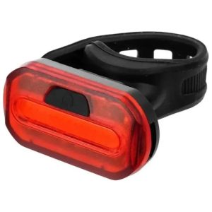 Х81486 Фонарь велосипедный STG,JY6068T, задний,  резин. Хомут. Бат: (2 *CR2032) черный