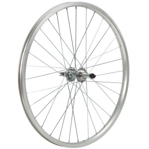 Колесо 24" заднее(без резины), двустенный алюм.обод 32 отв, втулка KT-MD4R алюм 6 болтов.под диск.т