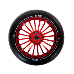 Колесо для трюкового самоката 110 мм с алюминиевым ободом, ABEC-11, 1шт, красный