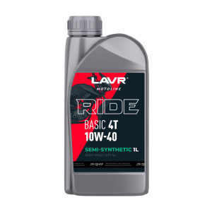 Масло разливное LAVR MOTO RIDE BASIC 4T 10W40 SL, 1 л.