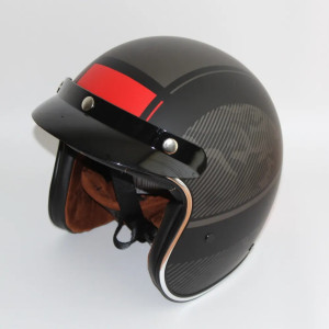 Мотошлем RACER BLD-181 (L) черный/красный (9) открытый