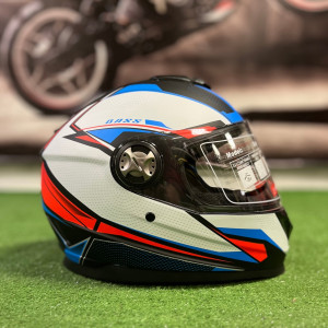 Мотошлем RACER BLD-M62 (L) черный/синий/белый (9) интеграл