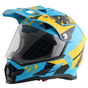 Мотошлем RACER JK316 (L) желтый/синий (9)