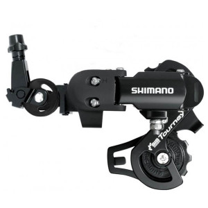 Переключатель задний, RD-FT35D, TOURNEY, SHIMANO, под петух, подвод - обратный, черный