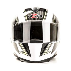 Шлем мото интеграл HIZER J5311 #2 (M) white/lemon