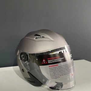 Шлем мотоциклетный VMC YM-627 (визор+выдвижной тон.визор) (Серый матовый (размер S) Прозрачный визор