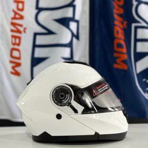 Шлем мотоциклетный VMC YM-926 (Двойной визор) /Модуляр (Белый (размер XL) Прозрачный визор)