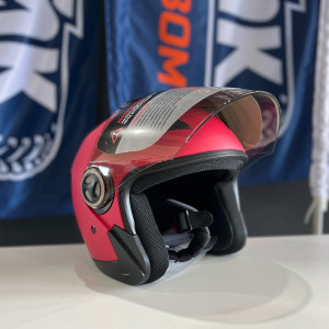 Шлем мотоциклетный Yema YM-619 (Красный матовый Размер M Легкая тонировка (55))