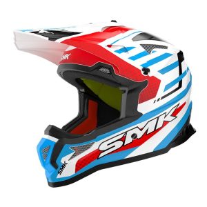 Шлем SMK ALLTERRA BULLDOZER, цвет белый/голубой/красный (L)