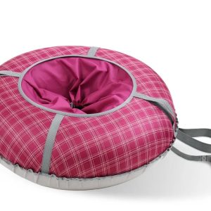 Тюбинг D-800 (ТБК-П) экономный с принтом (ТБК-П80/В, Клетка, вишнёвый, ткань Оксфорд, автотент ПВХ 5