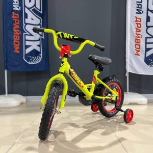 Велосипед NOVATRACK 14" TWIST зеленый, тормоз нож, крылья корот, полная защ.цепи
