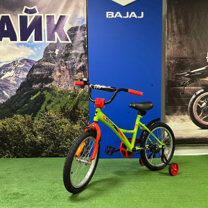 Велосипед NOVATRACK 18" STRIKE зеленый, тормоз нож, крылья корот, защита А-тип