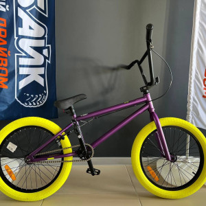 Велосипед NOVATRACK 20" BMX JUPITER тёмно фиолетовый, сталь , рама 20", U-BRAKE