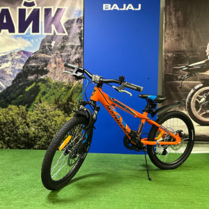 Велосипед NOVATRACK 20" EXTREME, оранжевый, алюм., 7 скор., Shimano/MICROSHIT DISC