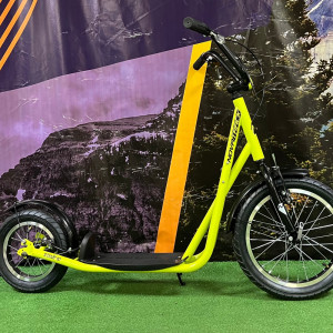 16STAMPN1CL.LM20 Самокат для детей NOVATRACK City Line,ручные тормоза V-brake, неоновый зеленый