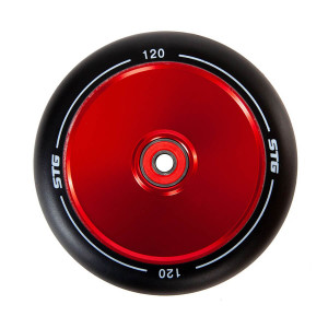 Колесо для трюкового самоката 120 мм с алюминиевым ободом, ABEC-11, 1шт, красный