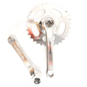 Шатуны, (комплект) с ведущей звездой (системой), RS-101, SQR (квадрат), 127 мм, 32T (шатуны - хром,