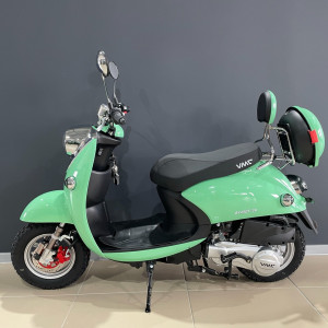 Скутер VMC RETRO BY49QT-2A 49 см3 СЕРИЯ N1500, сигнализация, кофр VIN (GREEN (Мятный))