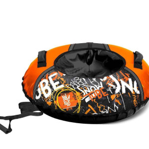 Тюбинг D-950 (ТБ1КР) с рисунком (ТБ1КР-95/Г, Граффити, чёрный/оранжевый, ткань OXFORD 500D)