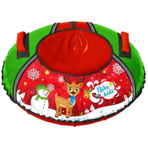 Тюбинг с рисунком (ТБ1КР) D-700 мм (ТБ1КР-70,красный/зелёный,Олень,автотент ПВХ)