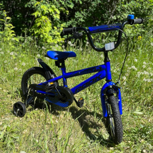Велосипед 14" Rook Sprint (KSS140BU, 1 скорость, сталь, голубой, ручной передний/ножной задний)