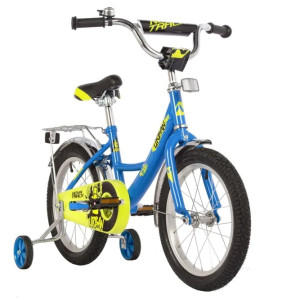 Велосипед NOVATRACK 16" URBAN синий, полная защита цепи, тормоз нож., крылья и багажник хром.