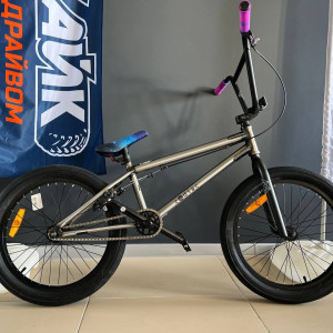 Велосипед NOVATRACK 20" BMX ZODIAC серебристый, сталь , рама 20", U-BRAKE