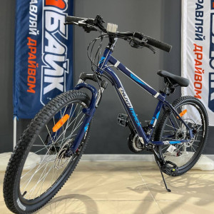 Велосипед NOVATRACK 24" ACTION сталь 14'', синий, 18 скор.TZ500/TS-38/TZ500/SG-6S, диск.торм STG