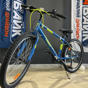 Велосипед NOVATRACK 24" RACER сталь 12'', сине-зеленый, 6 скор. TZ500/TS-38/SG-6S, V-brake