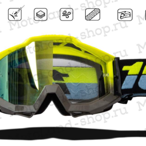 Очки мотокросс 100% №02 black/yellow frame
