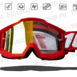 Очки мотокросс 100% №09 red frame