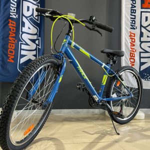 Велосипед NOVATRACK 24" RACER сталь 12'', сине-зеленый, 6 скор. TZ500/TS-38/SG-6S, V-brake